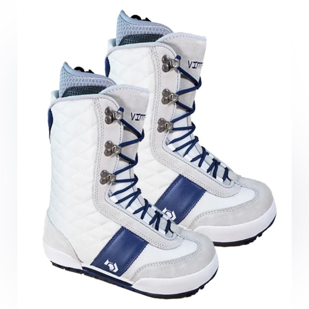 $250 Northwave Vintage linered Snowboard Boots Grey Navy size women 6.5 New Blem